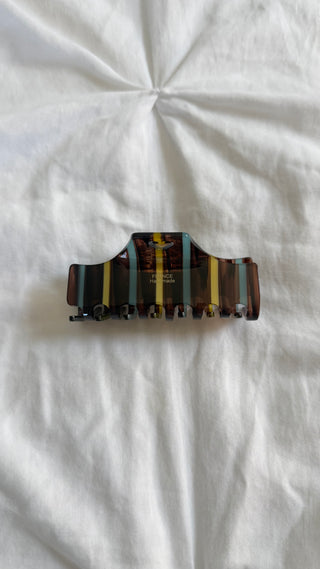 Blueberry Lemon Cafe Claw Clip