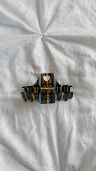 Blueberry Lemon Cafe Claw Clip