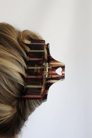 Raspberry Lemon Cafe Claw Clip