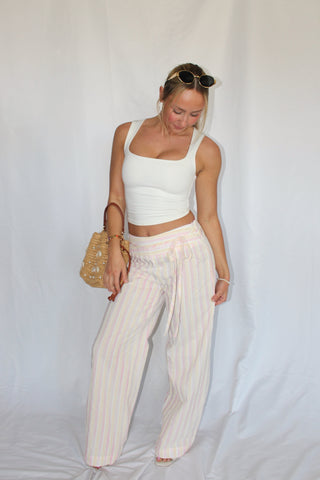 Pink Lemonade Stripe Pants