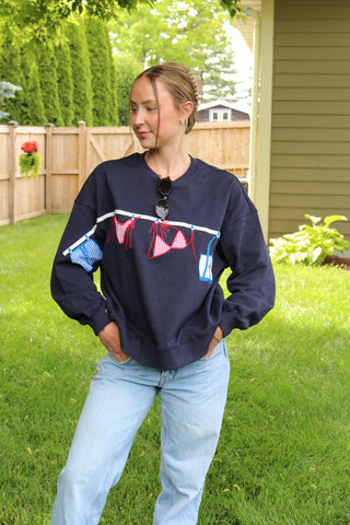 Red, White & Beach Crewneck