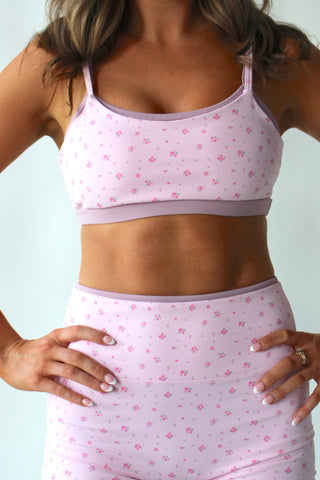 Pink Bloom Sports Bra
