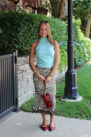 Turquoise Knit Halter